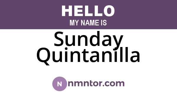 Sunday Quintanilla