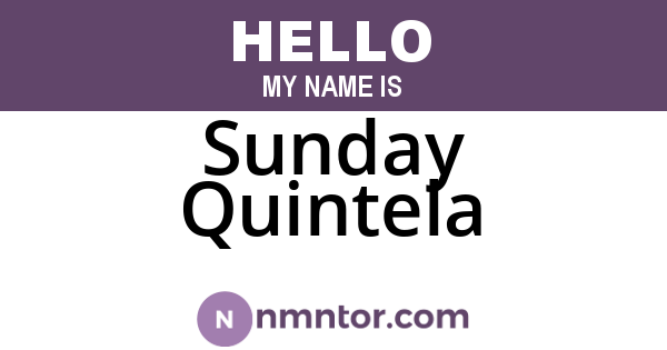 Sunday Quintela
