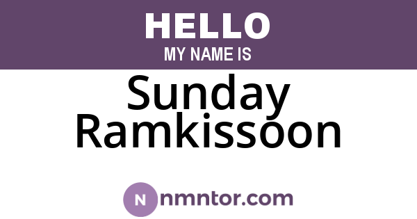 Sunday Ramkissoon
