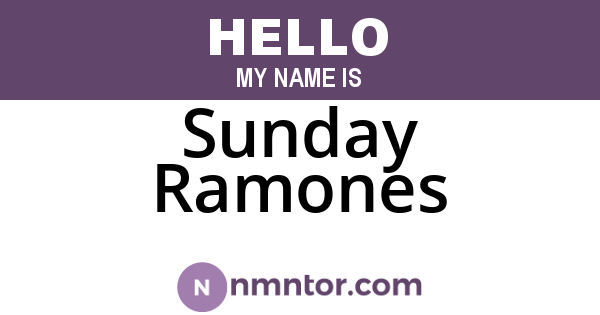 Sunday Ramones