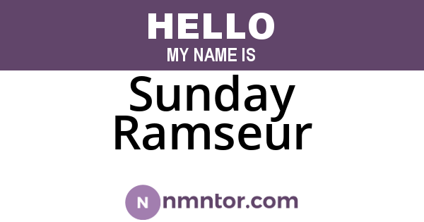 Sunday Ramseur