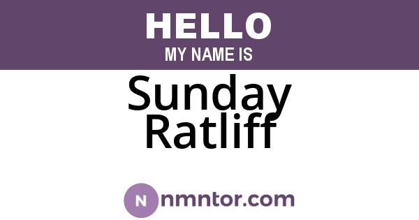 Sunday Ratliff