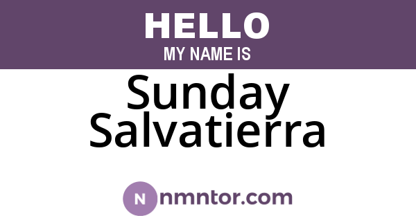 Sunday Salvatierra