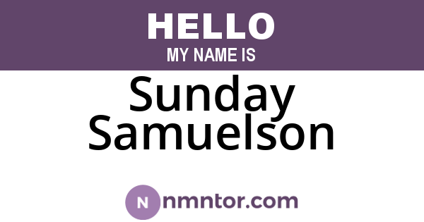 Sunday Samuelson