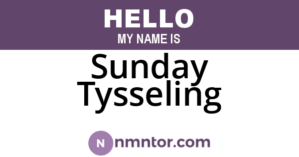 Sunday Tysseling