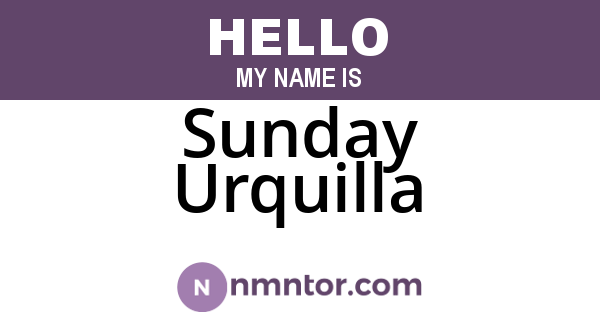 Sunday Urquilla