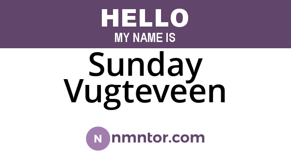 Sunday Vugteveen