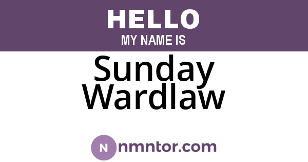 Sunday Wardlaw