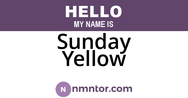 Sunday Yellow