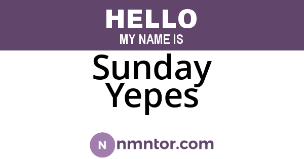 Sunday Yepes