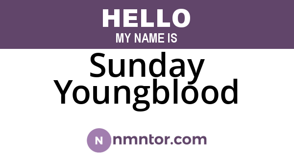 Sunday Youngblood