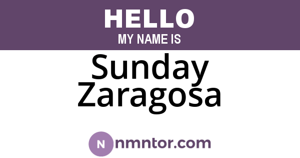 Sunday Zaragosa