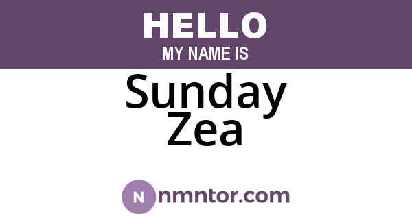 Sunday Zea