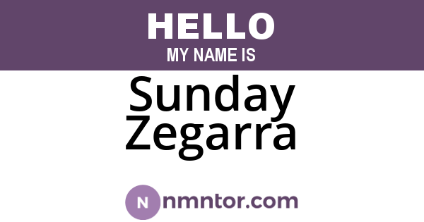 Sunday Zegarra
