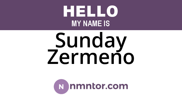 Sunday Zermeno