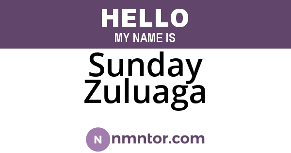 Sunday Zuluaga