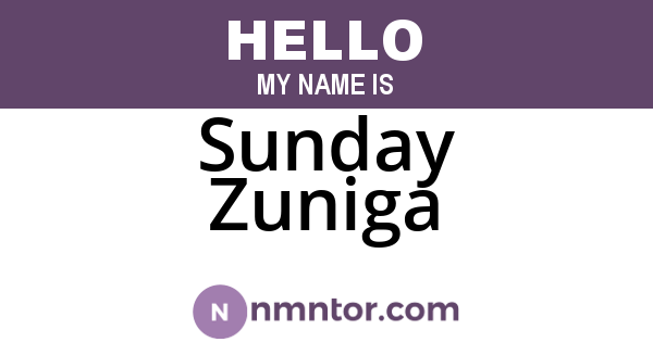Sunday Zuniga