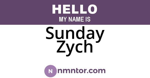 Sunday Zych