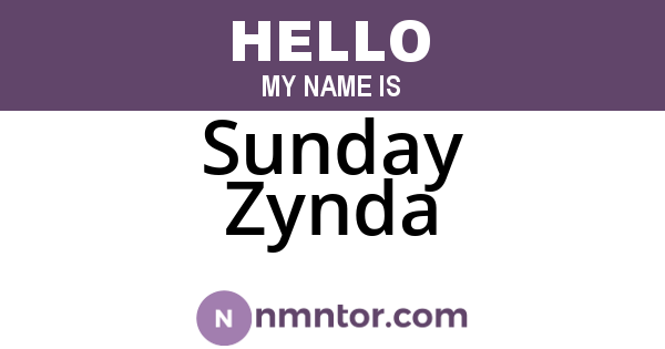 Sunday Zynda