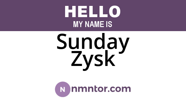 Sunday Zysk