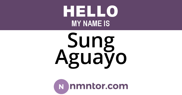 Sung Aguayo
