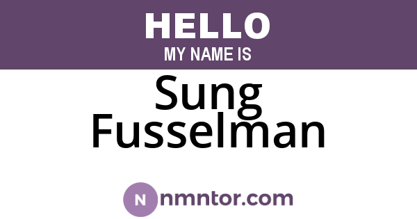 Sung Fusselman