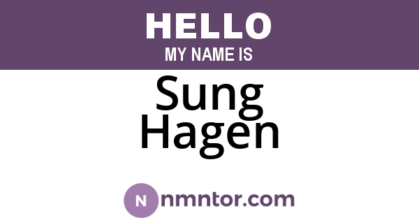 Sung Hagen
