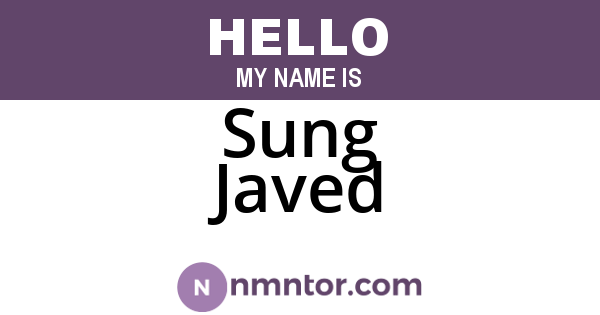 Sung Javed