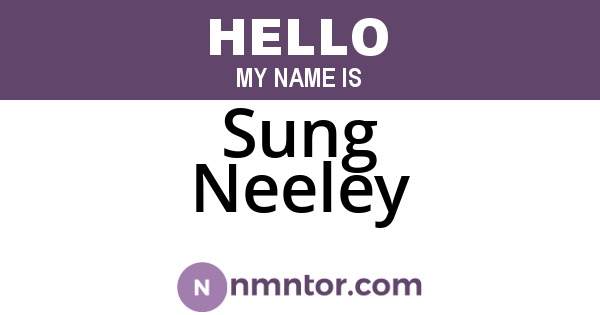 Sung Neeley