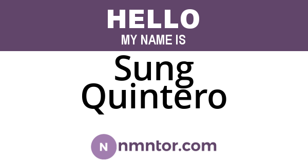 Sung Quintero
