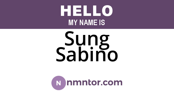Sung Sabino
