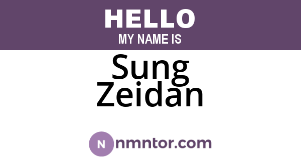 Sung Zeidan