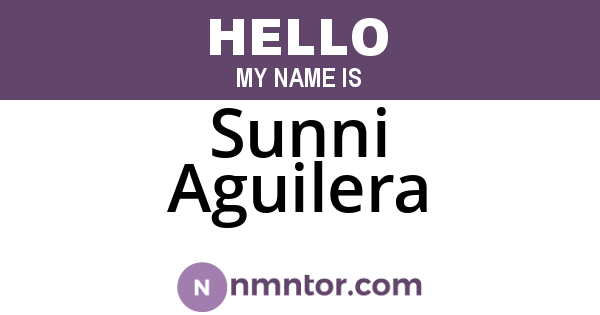 Sunni Aguilera