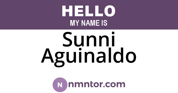 Sunni Aguinaldo