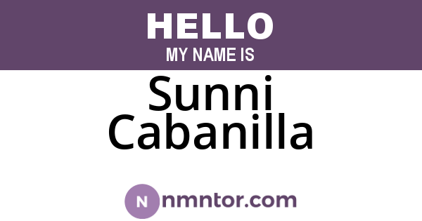 Sunni Cabanilla