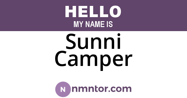 Sunni Camper