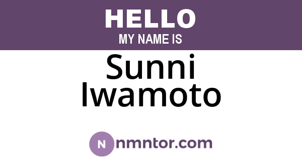 Sunni Iwamoto