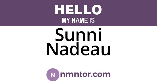 Sunni Nadeau
