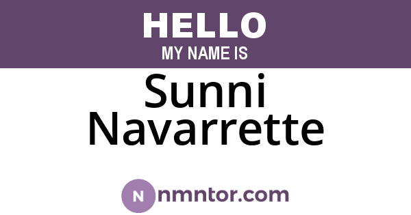 Sunni Navarrette