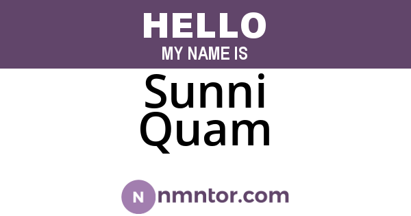 Sunni Quam