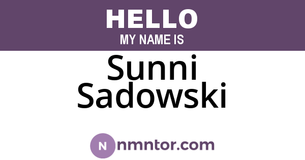 Sunni Sadowski