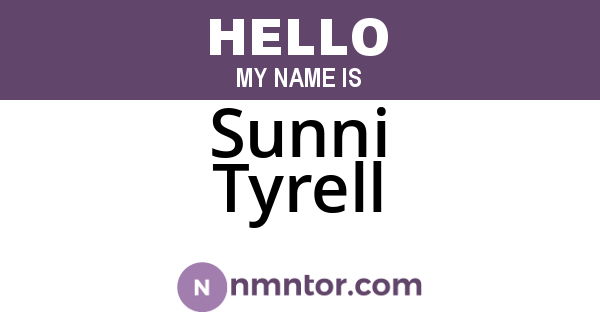 Sunni Tyrell