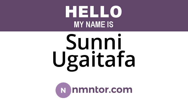 Sunni Ugaitafa