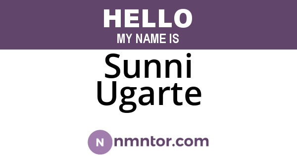 Sunni Ugarte