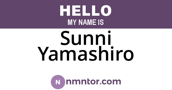 Sunni Yamashiro