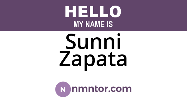 Sunni Zapata