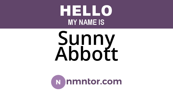 Sunny Abbott