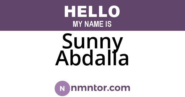 Sunny Abdalla