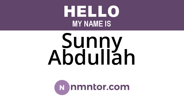 Sunny Abdullah