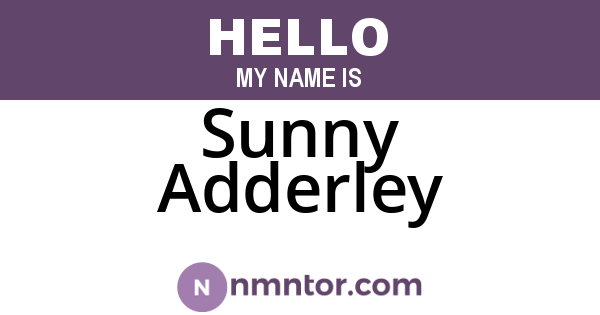 Sunny Adderley